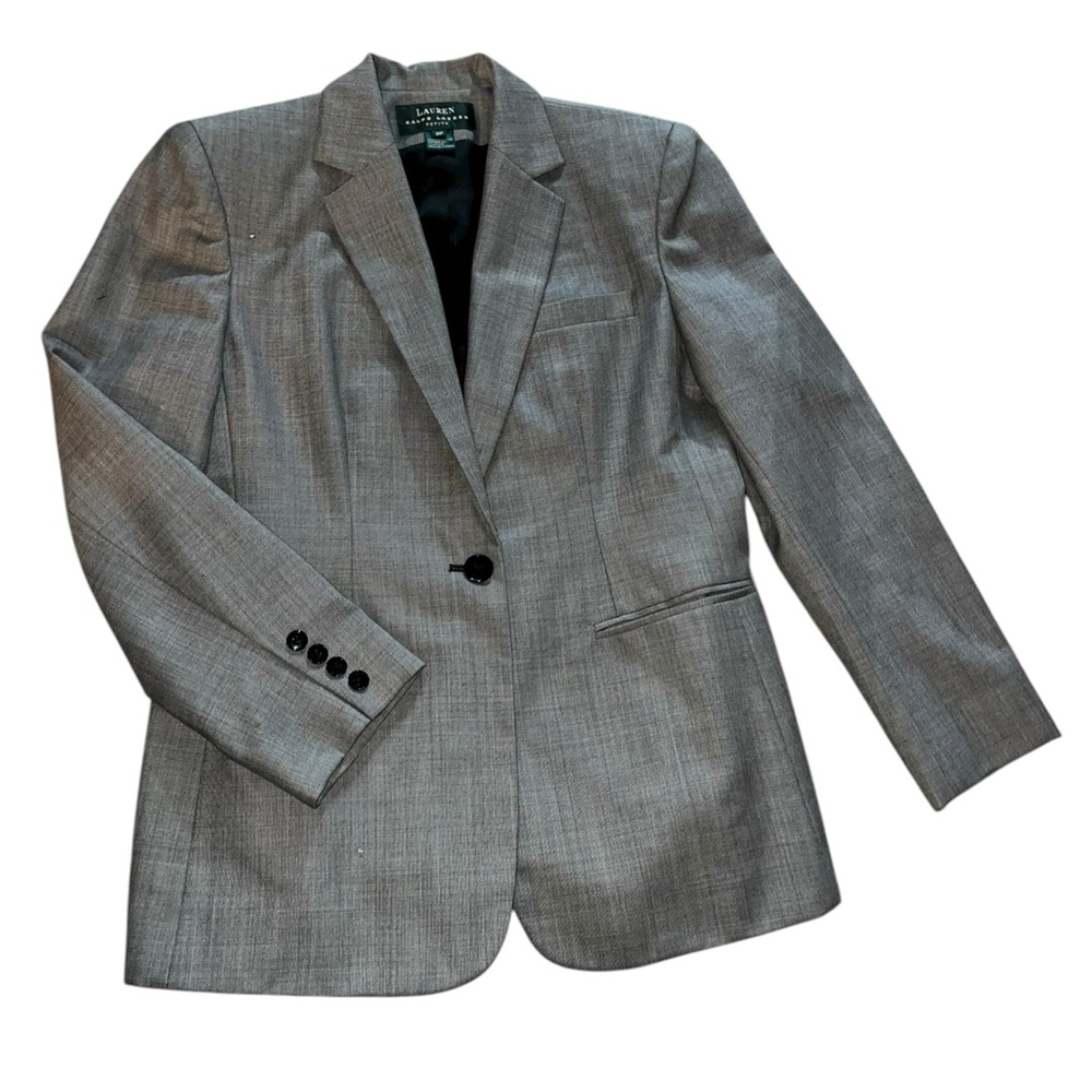 ✅Womens Ralph Lauren Petite Blazer size 8p 100% wool